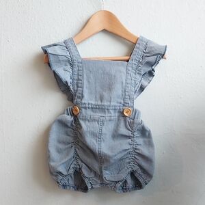 Darling Chambray Baby Romper